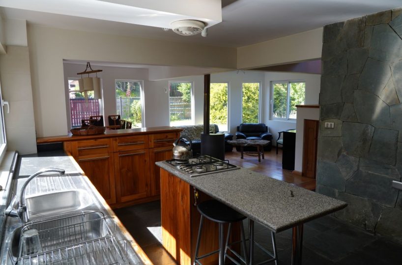 Quality house center Pucon bricks close to shopping mall school Villarrica bus terminal lider