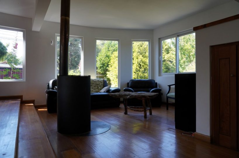 Quality house center Pucon bricks close to shopping mall school Villarrica bus terminal lider