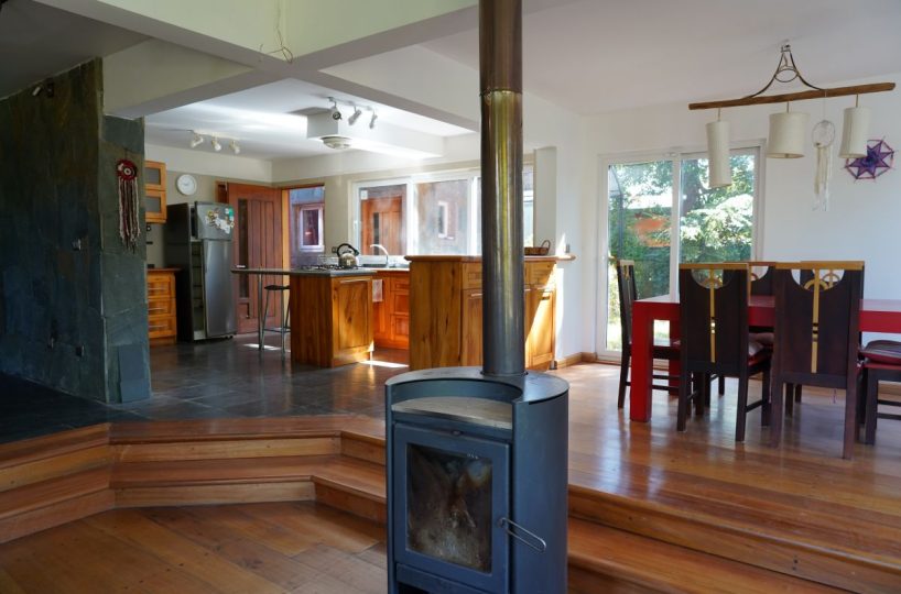 Quality house center Pucon bricks close to shopping mall school Villarrica bus terminal lider